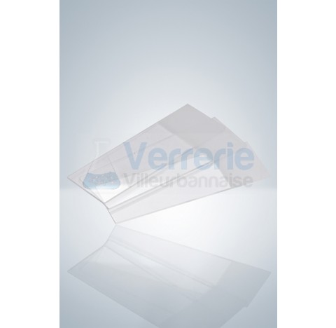 Lames bande matte verre 76x26 mm bords rodes 90 degre pack de 1000 pieces bords rodes 90 degre epais