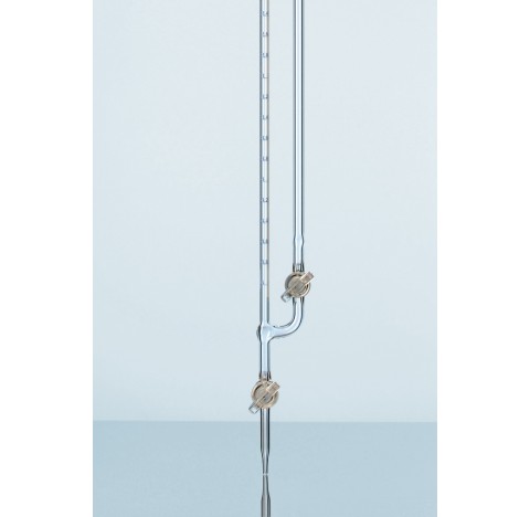 Microburette DURAN, avec robinet droit, classe AS, 1 ml