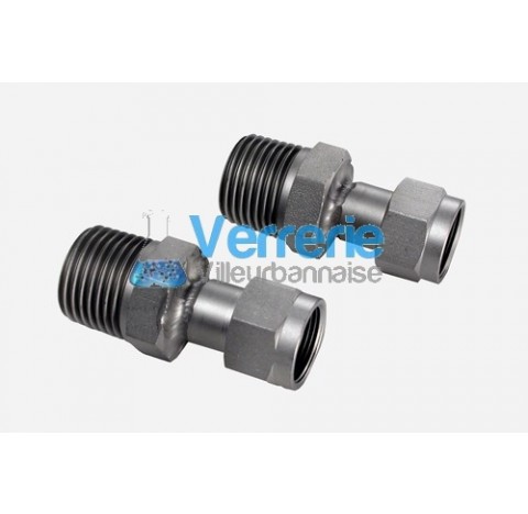 2 Adaptateurs pas de vis M16X1 int. Sur NPT1/2 ext. pour bains ref : HE , HL , SE , SL Presto PUS , 
