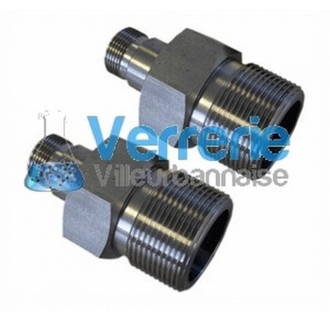 2 Adaptateurs pas de vis M30X1.5 ext. Sur M16X1 ext. inox pour bains ref : HE , HL , SE , SL Presto 