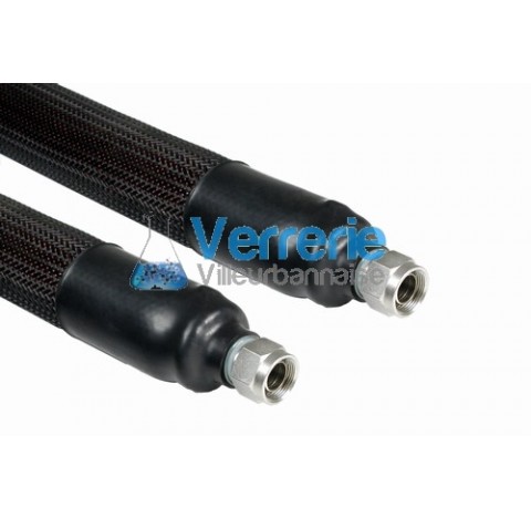 Tuyaux metalliques flexible isolation triple Temp: -100+350 degre 0,5 metre 2 conn M16X1 int Tuyaux 