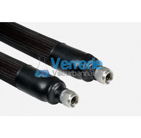 Tuyaux metalliques flexible isolation triple Temp: -100+350 degre 1 metre 2 conn M16X1 int Tuyaux me
