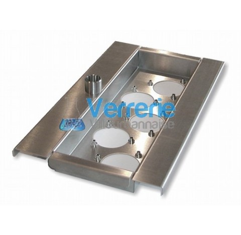 Capot de bain plat en inox pour ME-31A avec 5 ouvertures, 51mm diam int Cet accessoire est compatibl