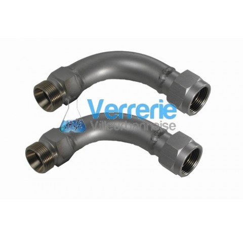 2 Connexions en angle 90 degre pas de vis M16X1 ext/int pour bains ref: HE , HL , SE , SL 2 Connexio