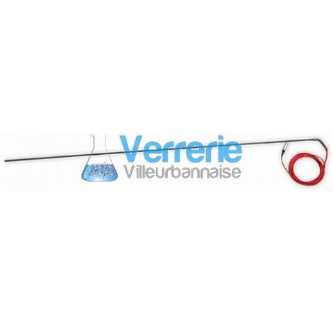Sondes PT100 externe long 1200 diam 6 mm inox recouvert de PTFE 1,5m de cable Sondes PT100 externe l
