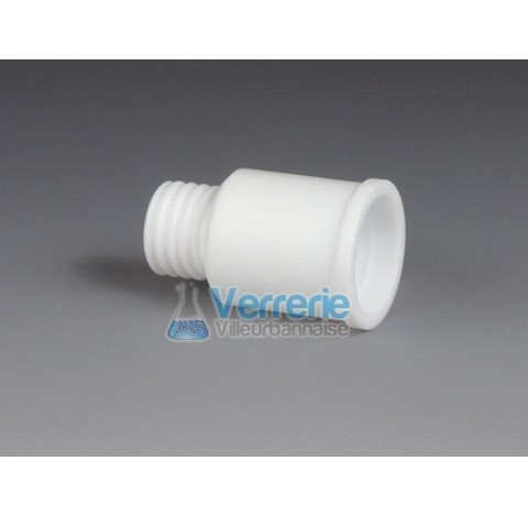 Adaptateur PTFE rodage femelle NS 29/32,diam de passage 12,5 Pas de vis GL 25 Temp. Max. de -200 a +