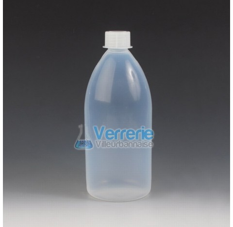 Flacon translucide en FEP 50 ml,Pas de vis GL 18 Diam interne du col 10mm Diam externe 38mm hauteur 