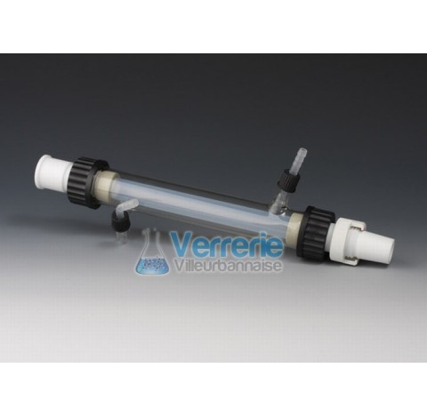 Condenseur transparent longueur 600mmenPFA/verre 2 rodage 29/32 en PTFE Temp max de -200 a + 250 deg