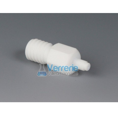 Connexion pas de vis UNF 1/4 28G avec tuyau HPLC diam int x diam ext 0,8 x 1,6 mm GL14 diam de passa
