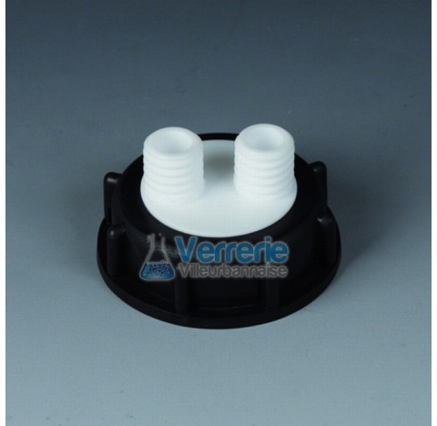 Distributeur pour jerrycans avec pas devis S 60, 2 xPas de vis GL 18 Temp. Max. de -20 a 110 degre