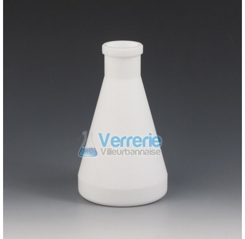 Erlenmeyer PTFE 500 ml, rode 29/32 Diamext du fond 107mm Hauteur totale 190mm Temp max de -200 a + 2