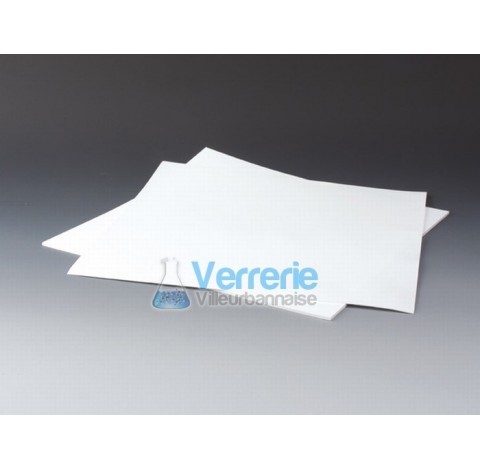 Papier filtre en PTFE porosite 10 um epaisseur 3 mm dim 320x320mm Temp. max -200 a + 250 degre