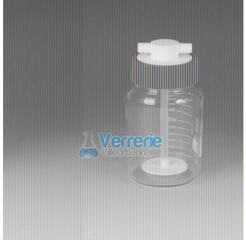 Flacon laveur 500ml GL80 avec distributeur PTFE connexion 2x GL18 Ht 186mm Temp. max -200 a + 250 de