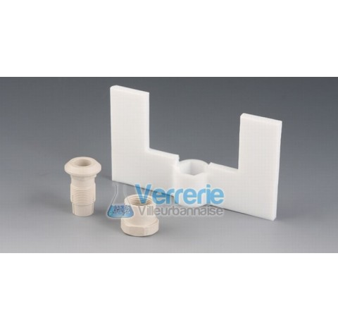 Pale d'agitation forme ancre PTFE a fixer Diam de la tige acceptee 8 mm, Diam de la pale 60x40x25x30
