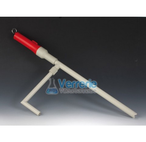 Pompe electrique pour acide en PP longueur d'aspiration 400mm diam ext du tube 25mm pour recipient a