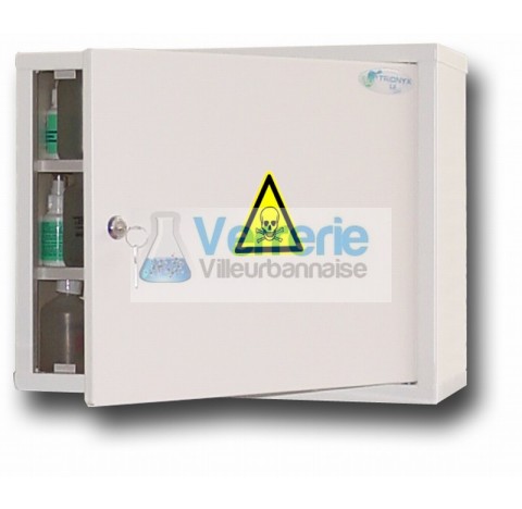Coffre a poisons 12 Litres de stockage a Etageres dimensions exterieures a 380X470X205mm dimensions 