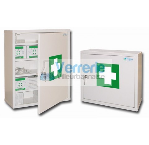 Armoire a pharmacie mural grand modele dimensions exterieures a 580X470X205mm a dimensions interieur