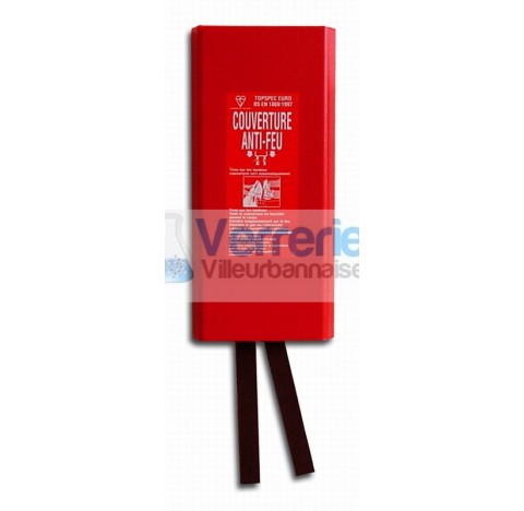 Couverture anti-feu a Coffret mural rouge cylindrique Trionyx