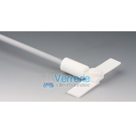 Pale d'agitation centrifuge retractablePTFE longueur 600 mm, Diam de la tige 10 mm, Diam de la pale 