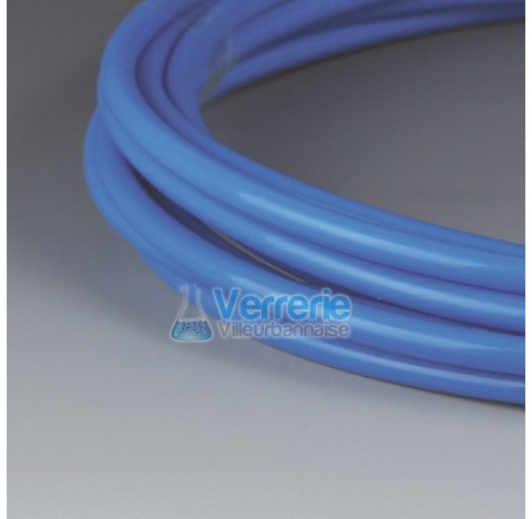 Tuyau PTFE couleur bleu, Diam int 6 mm /diam ext du tuyau 8 mm x ep 1 mm prix au metre Temps max -20
