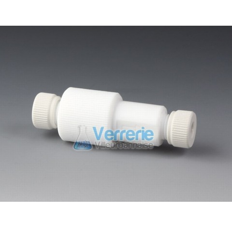 Anti retour pour valve PTFE pour tuyau diam int 12 pas de vis M28X2 lon 140mm Temp. Max. de -200 a 2