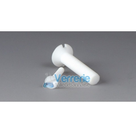 Vis en PTFE pas de vis M 6 x Hauteur 30mm Temp. Max -200 a + 250 degre