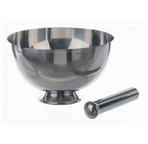 Mortier inox 1 litre diam mortier 160mm pilon vendu separement