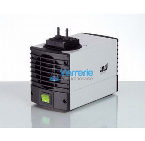 Mini pompe à vide à diaphragme,  N96 Laboport<br>Tête de pompe en PPS, diaphragme en PTFE, valves en