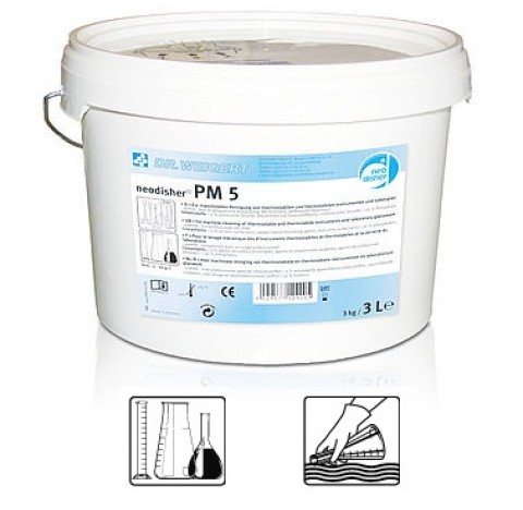 neodisher PM 5 4x3 kg Detergent faiblement alcalin, poudre. Pour le nettoyage manuel de la verrerie 