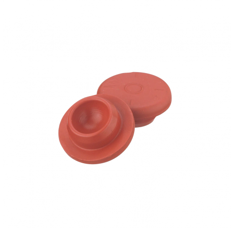 Obturateur 20 mm de type bouchon a pression en caoutchouc, caoutchouc naturel rouge/45 (Boite de 100