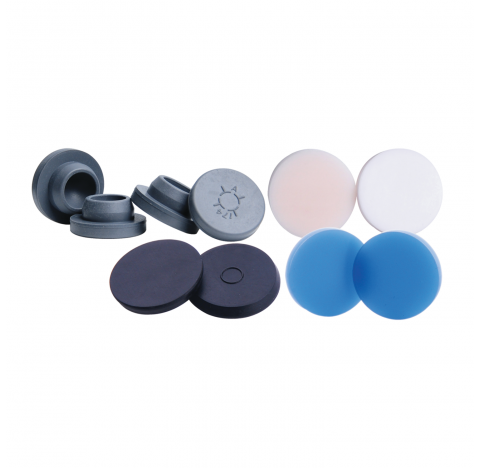 Septa 20 mm PTFE beige/silicone blanche (Boite de 100). Bouchons WHEATON uL MicroLiter 20mm et Septa