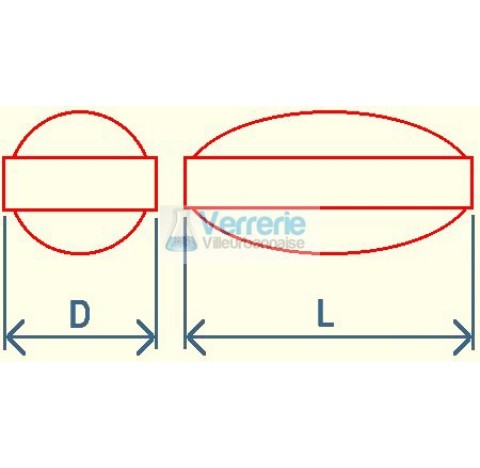 barreaux aimantes diametre 5mm longueur 10mm en PTFE forme ovale