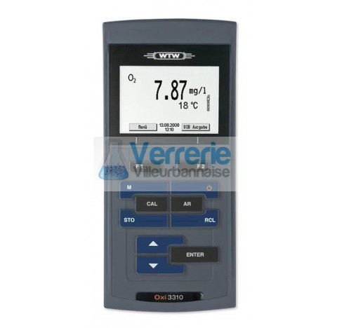 Oxymetre WTW professionnel de terrain avec ecran graphique retro-eclaire pour des applications de te