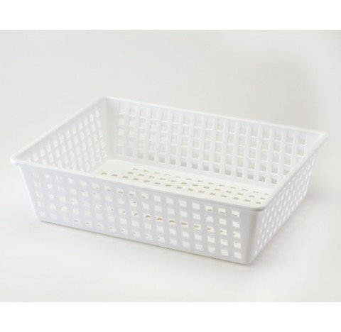 Panier egouttoir PP blanc 400x300x100 (10 l)