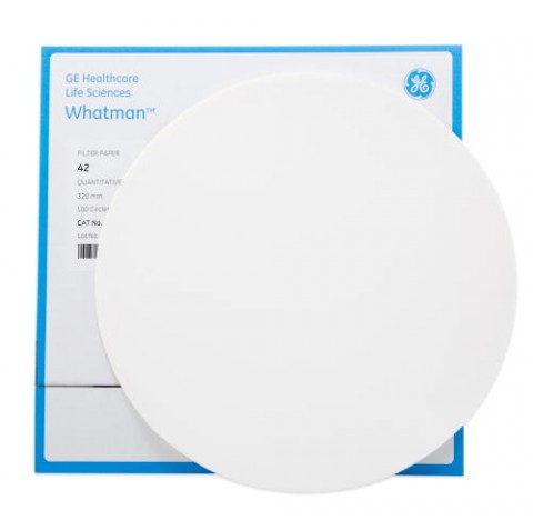 Papiers filtre quantitatifs, grade 42 sans cendres,diametre 42,5 mm, 100 papiers de filtration en ce