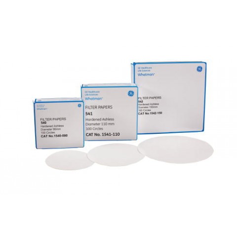 Papiers filtre quantitatifs, grade 542 diametre 400 mm, 100 papiers de filtration en coton,filtratio