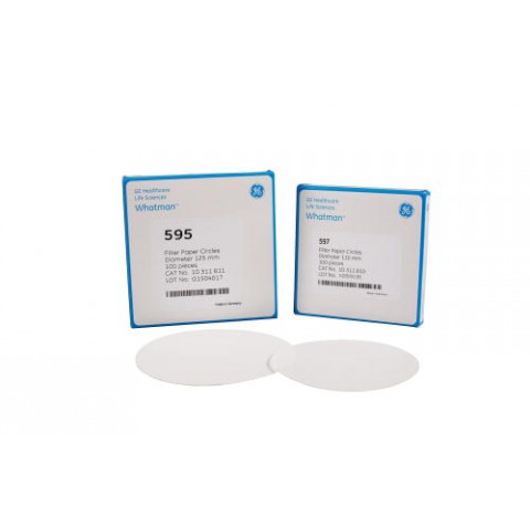 Papiers filtres qualitatifs grade 597 diametre 45 mm, 100 filtres en cellulose,vitesse de filtration
