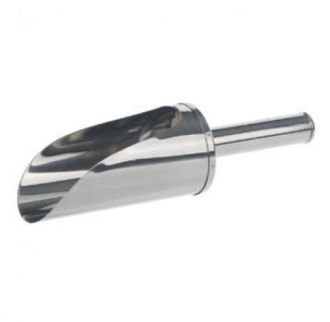 Pelle a poudre 120ml diam 50mm long de pelle 100mm longueur totale 190mm en inox pour produits chimi