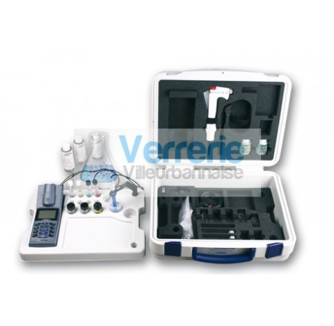 Photometre WTW avec turbidite et pH integre dans une mallette, statif et cuves, pH Electrode WTW Sen