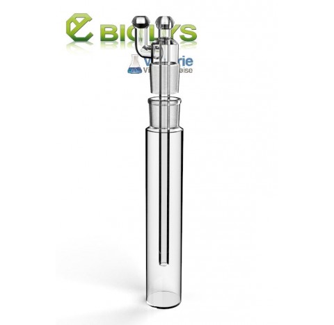Piège complet avec tête et flacon rodage 45/40, capacité 500ml, 2 rodages 29/15 sur la tête