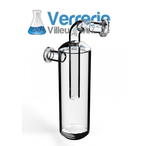 Piège 500ml pour rampe à vide avec deux brides DN16 clamp, capacité 500 ml