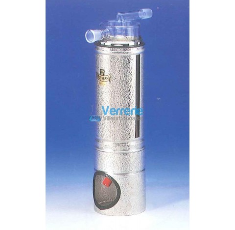 Piege cryogenique a rodage spherique S29 type GFK-S29 avec vanne de fond Diam ext. 140 mm Ht totale 