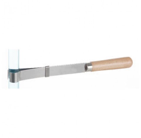 Pince pour tubes a essai diam 10 a 25mm long totale 250mm en inox manche en bois