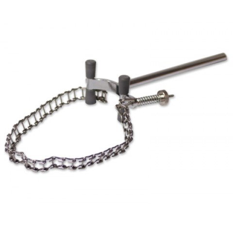 Pince a chaine a ressort NAHITA avec rondelle de fermeture, diametre de serrage 90 a 145 mm diametre