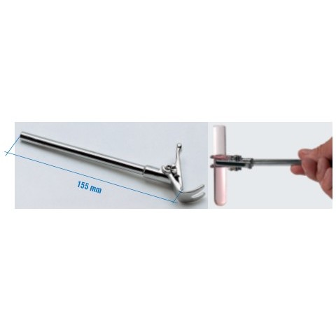 Pince pour burettes et thermometres automatique, en m‚tal chrom‚ et fermeture … ressort, Pour fixer 