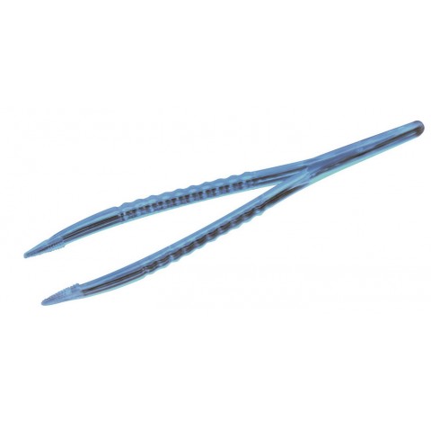 Pince en polystyrene bleu translucide longueur 2120 mm non sterile, 30 paquets de 50 pinces