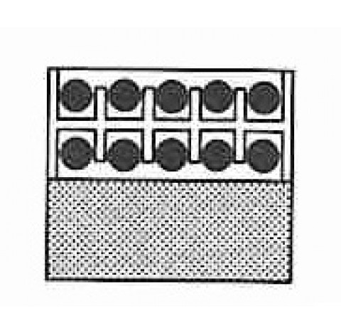 Portoir 10 places pour 1,5 - 2,0 ml Tube diametre d'orifice 10,8 mm longueur 37 mm , 60 tubes par ro