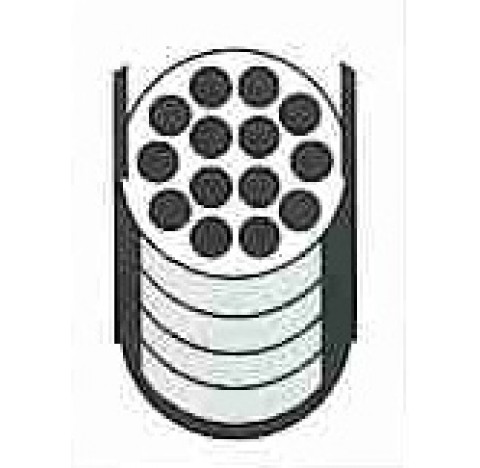 Portoir pour 14 x 12HET,15 ml tube conique type Falcon diametre orifices 17 mm longueur 80 mm Hettic