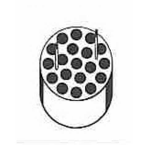 Portoir pour 19 x 9-10 ml diametre d'orifice 17,5 mm longueur 53 mm Hettich