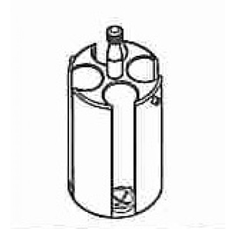 Portoir pour 7,5-15 ml diametre orifices 17,5 mm longueur 81 mm Hettich